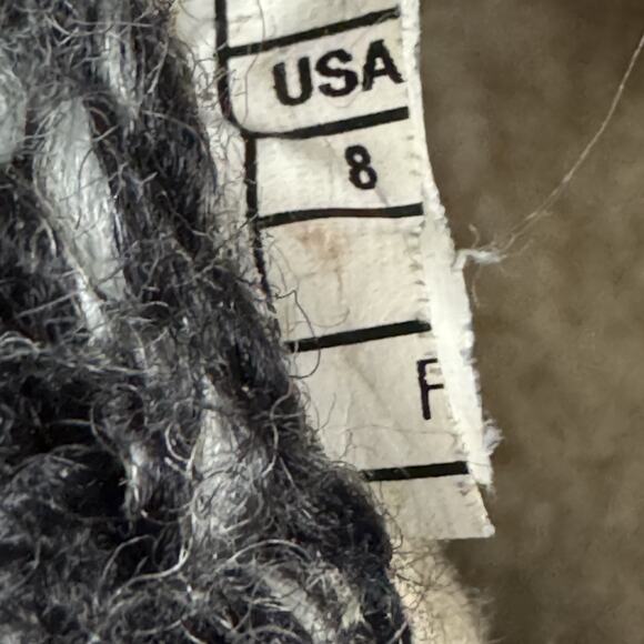 UGG Women's Skylair Tall Gray Suede Sweater Knit Wedge Boots Size 8 - Picture 6 of 8